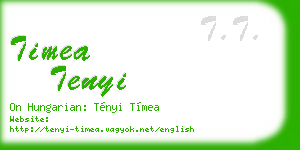 timea tenyi business card