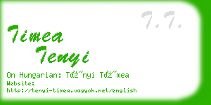 timea tenyi business card